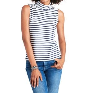 Vineyard Vines Classic Stripe Mock Neck Pullover